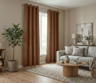 Штора Микровелюр v27 с креплением Люверсы. Фото 2