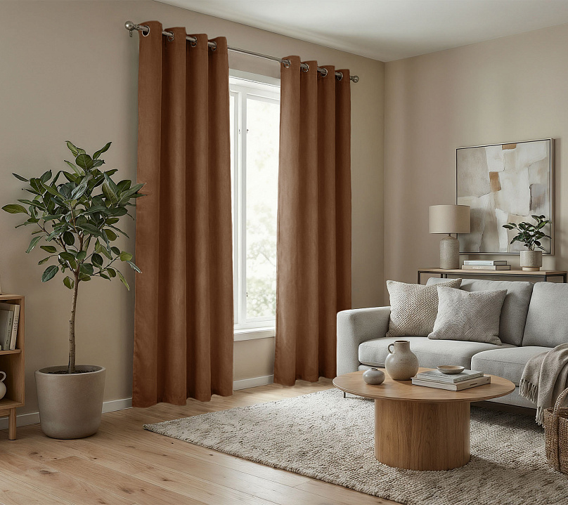 Штора Микровелюр v27 с креплением Люверсы. Фото 2