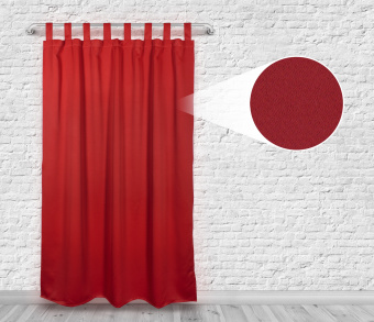 Шторы Премиум терракотовые на петлях на липучках. Фото 4