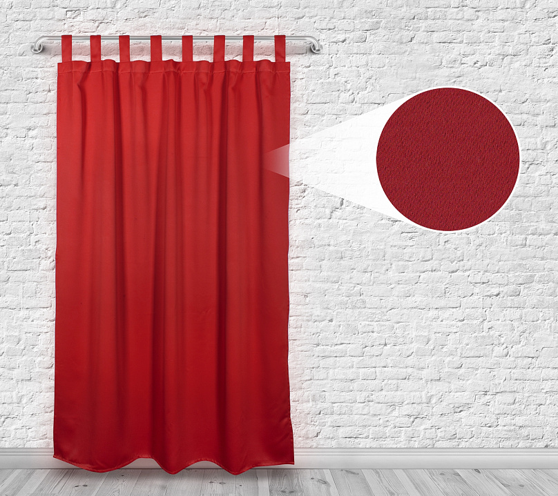 Шторы Премиум терракотовые на петлях на липучках. Фото 4