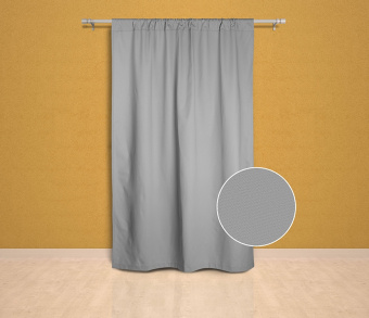 Шторы Эконом светло-серые на кулиске. Фото 1