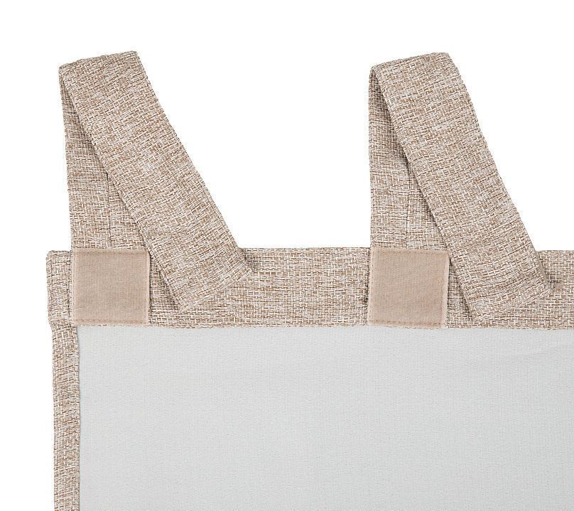 Штора Димаут Рогожка с креплением Петли с липучкой v03. Фото 5