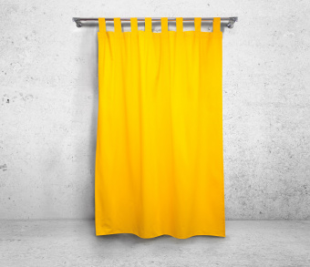 Шторы Стандарт желтые на петлях на липучках. Фото 3