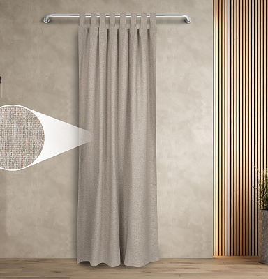 Штора Димаут Рогожка с креплением Петли v08 блэкаут