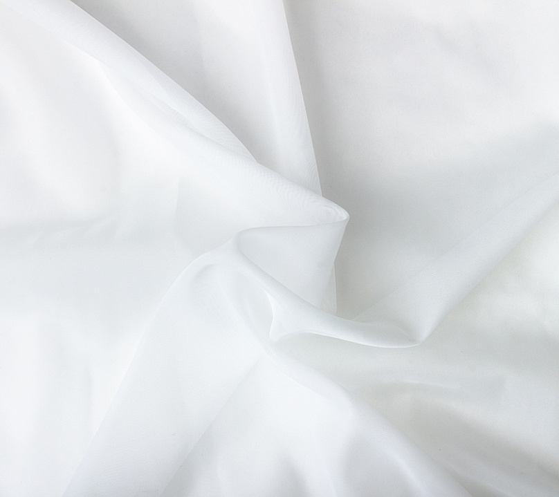 Вуаль однотонная белая на тесьме. Фото 7