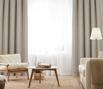 Штора Димаут Рогожка с креплением Люверсы v08. Фото 2