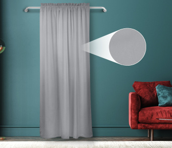 Штора Велюр матовый с креплением Кулиса с гребешком v12. Фото 1