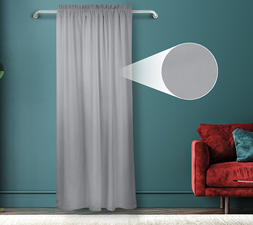 Штора Велюр матовый с креплением Кулиса с гребешком v12. Фото 1