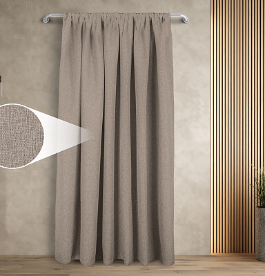 Штора Димаут Рогожка с креплением Кулиса v13 блэкаут