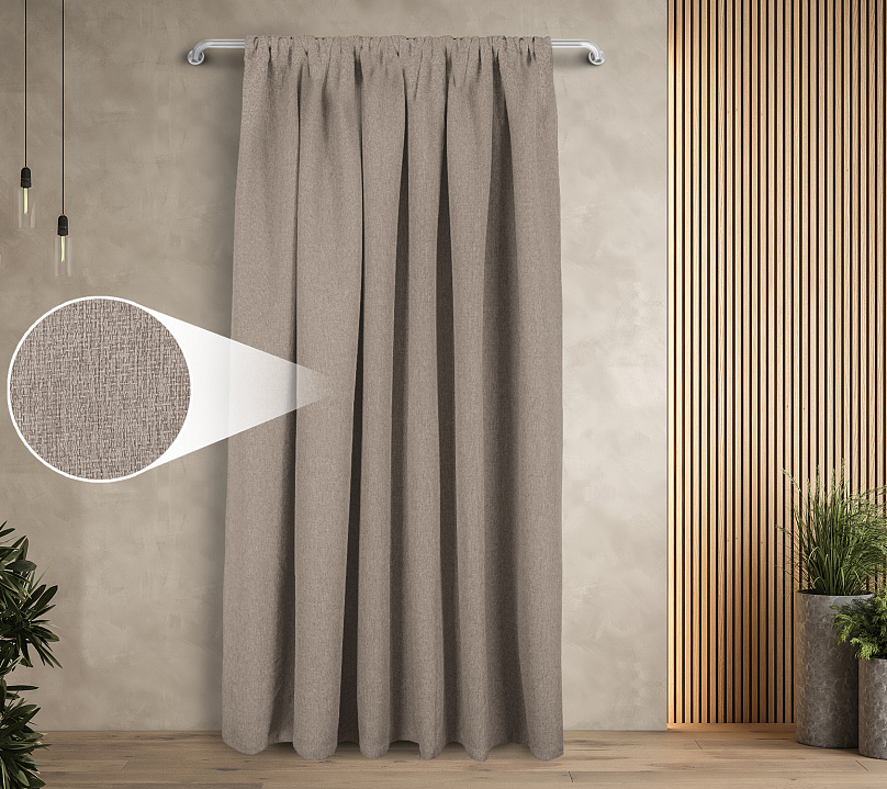 Штора Димаут Рогожка с креплением Кулиса v13. Фото 1