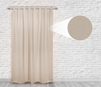 Шторы Премиум бежевые на петлях без липучек. Фото 4