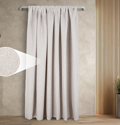 Штора Димаут Рогожка с креплением Кулиса v02 блэкаут