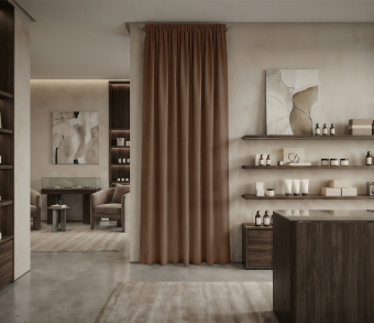 Штора Микровелюр v26 с креплением Шторная тесьма. Фото 1