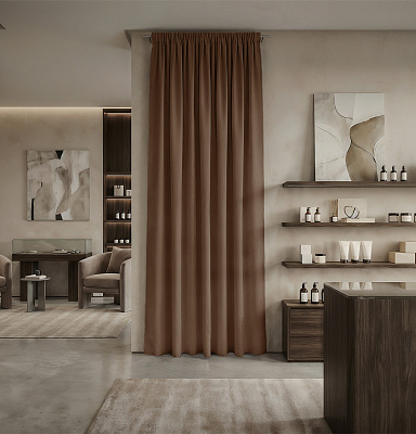 Штора Микровелюр v26 с креплением Шторная тесьма