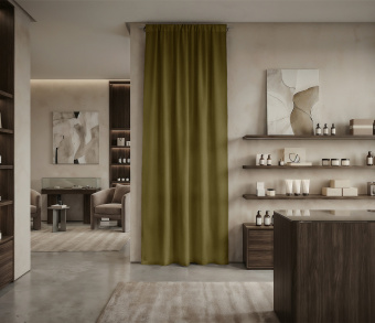 Штора Микровелюр v24 с креплением Кулиса. Фото 1