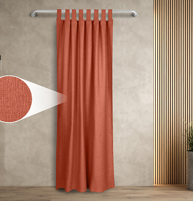 Штора Димаут Рогожка с креплением Петли с липучкой v22 блэкаут