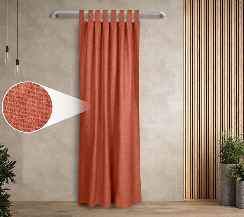 Штора Димаут Рогожка с креплением Петли с липучкой v22. Фото 1