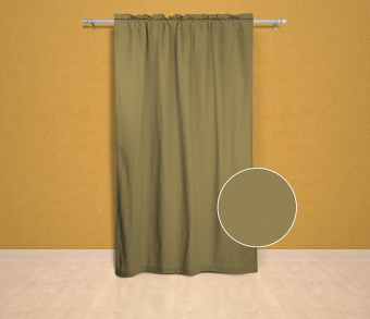 Шторы Эконом бежевые на кулиске с гребешком. Фото 1