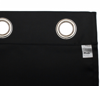 Шторы Премиум черные на люверсах. Фото 6