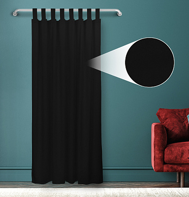 Штора Велюр матовый с креплением Петли v33