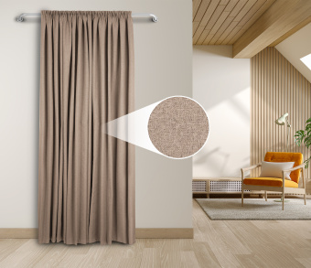 Штора Премиум Рогожка v03 с креплением Шторная тесьма. Фото 1