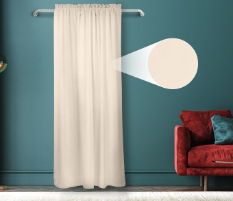 Штора Велюр матовый с креплением Кулиса с гребешком v02. Фото 1