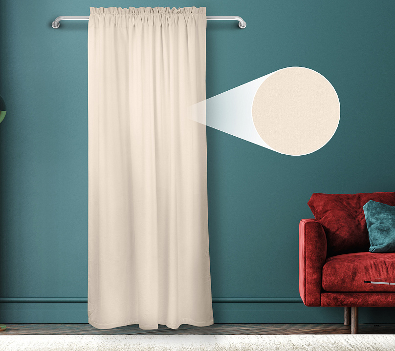 Штора Велюр матовый с креплением Кулиса с гребешком v02. Фото 1