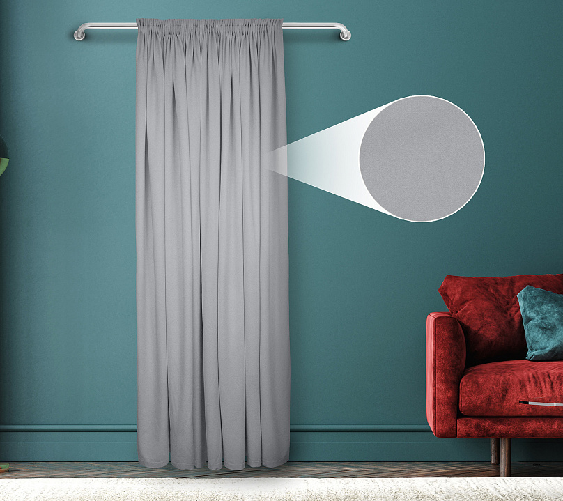 Штора Велюр матовый с креплением Шторная тесьма v12. Фото 1