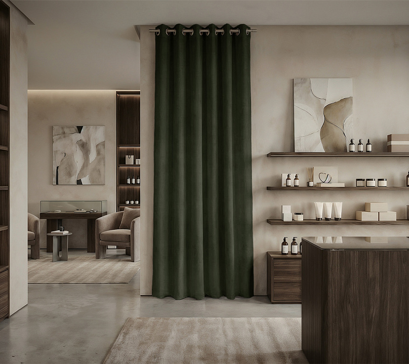 Штора Микровелюр v25 с креплением Люверсы. Фото 1