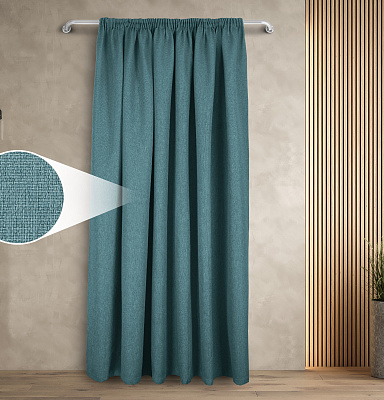 Штора Димаут Рогожка с креплением Шторная тесьма v17 блэкаут