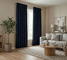 Штора Микровелюр v36 с креплением Шторная тесьма