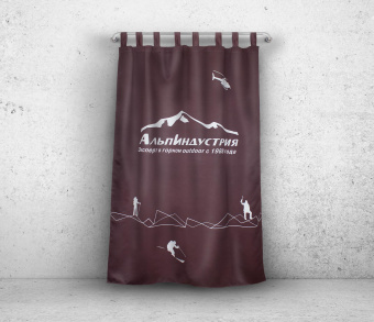 Шторы Премиум с логотипом на петлях без липучек. Фото 4