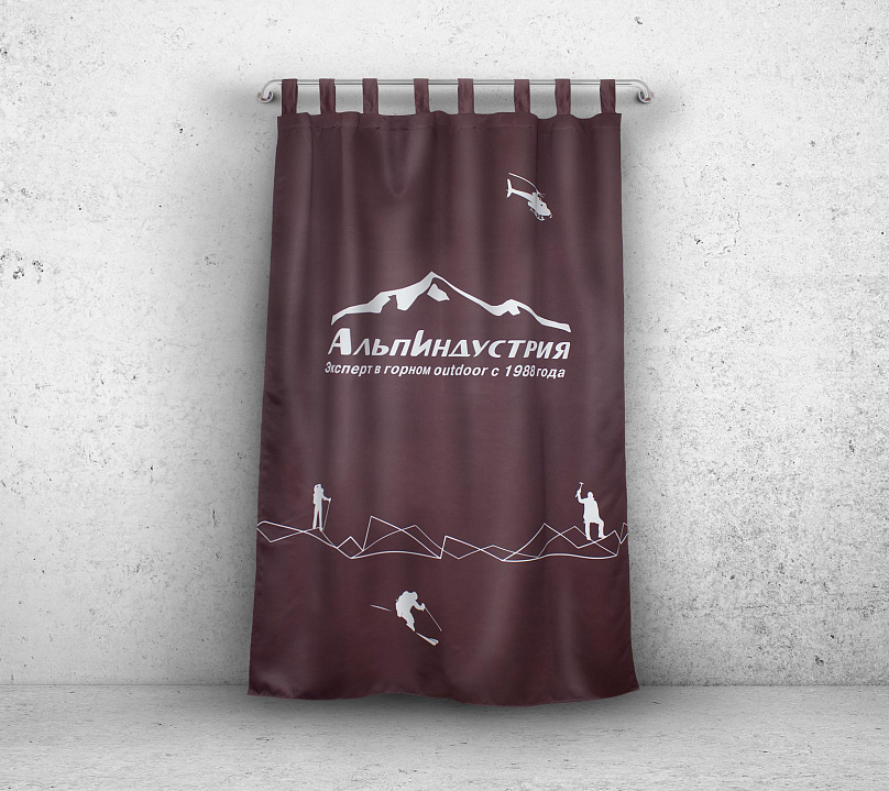 Шторы Премиум с логотипом на петлях без липучек. Фото 4