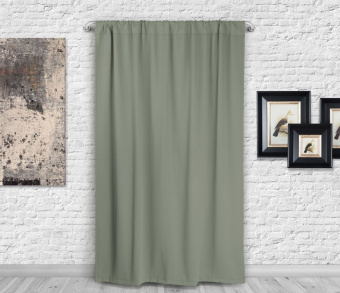 Шторы Премиум зеленые на кулиске. Фото 3