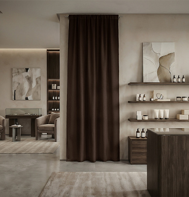 Штора Микровелюр v29 с креплением Кулиса