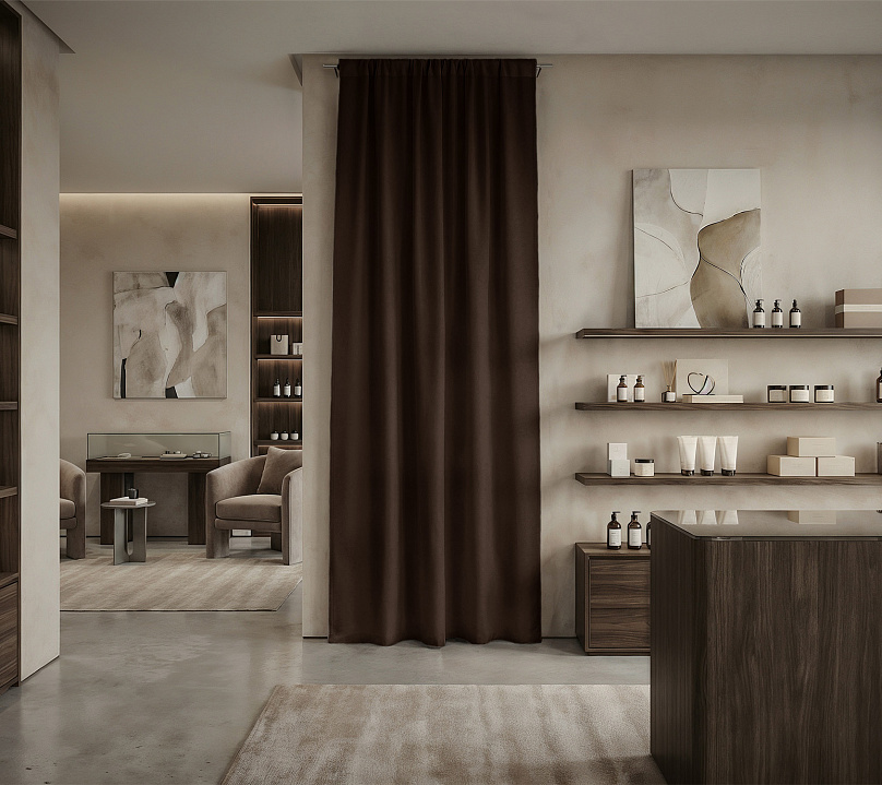 Штора Микровелюр v29 с креплением Кулиса. Фото 1