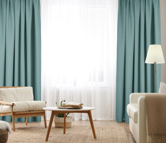 Штора Димаут Рогожка с креплением Шторная тесьма v15. Фото 2