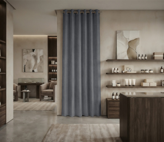 Штора Микровелюр v22 с креплением Люверсы. Фото 1