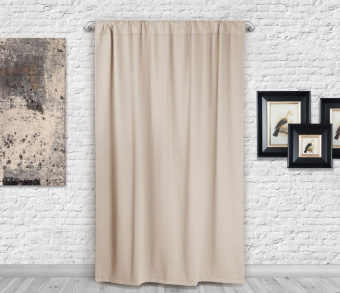 Шторы Премиум кремовые на кулиске. Фото 3