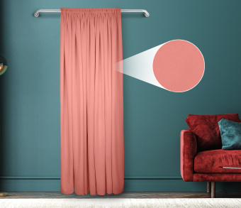 Штора Велюр матовый с креплением Шторная тесьма v25. Фото 1