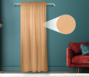 Штора Велюр матовый с креплением Кулиса с гребешком v21. Фото 1