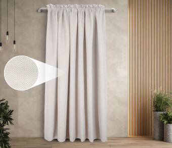 Штора Димаут Рогожка с креплением Кулиса с гребешком v01. Фото 1