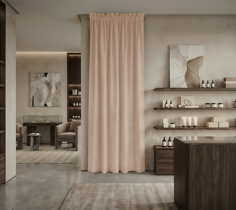 Штора Микровелюр v07 с креплением Кулиса с гребешком. Фото 1