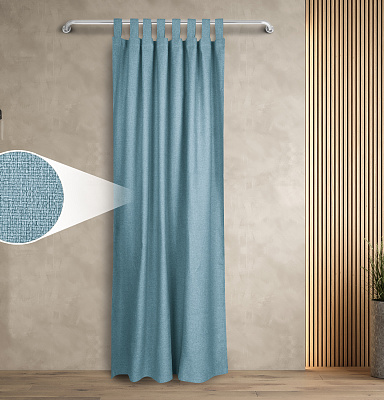 Штора Димаут Рогожка с креплением Петли с липучкой v16 блэкаут