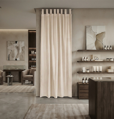 Штора Микровелюр v01 с креплением Петли