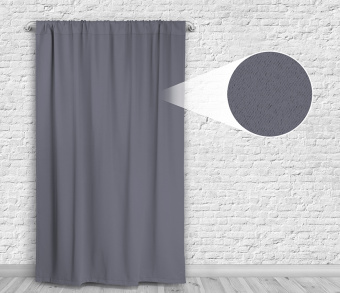 Шторы Премиум серые на кулиске. Фото 4