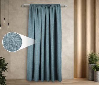 Штора Димаут Рогожка с креплением Шторная тесьма v18. Фото 1