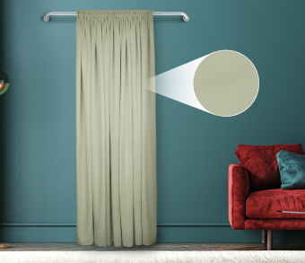 Штора Велюр матовый с креплением Шторная тесьма v13. Фото 1