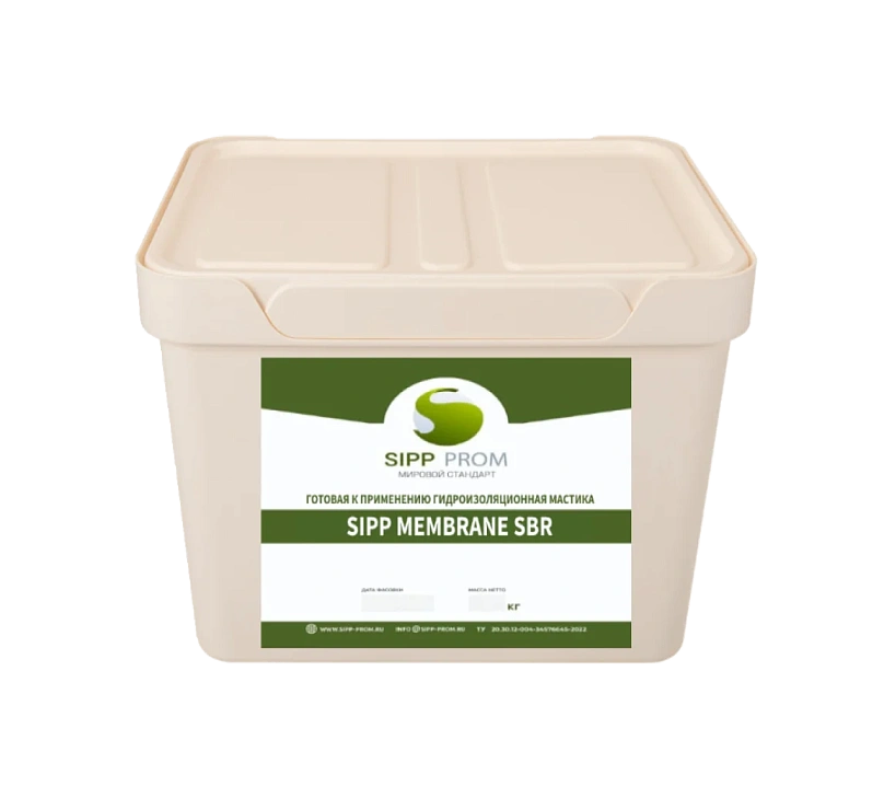 Готовая к применению гидроизоляционная мастика SIPP Membrane SBR 7 кг