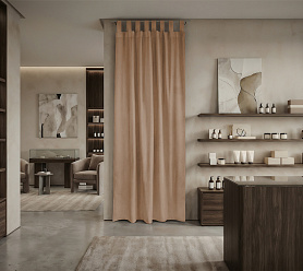 Штора Микровелюр v06 с креплением Петли